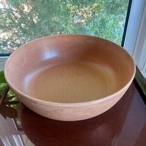 Vintage Fillinger’s Pressed Agatized Wood Salad Bowl 11.5” Sheboygan Wisconsin
